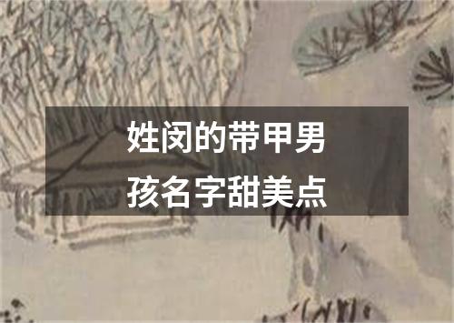 姓闵的带甲男孩名字甜美点