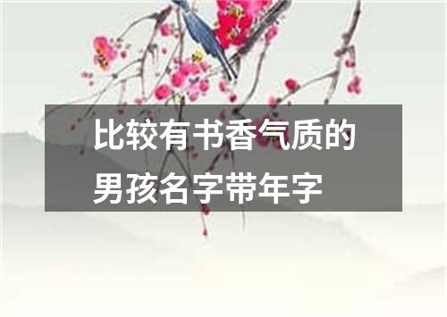 比较有书香气质的男孩名字带年字