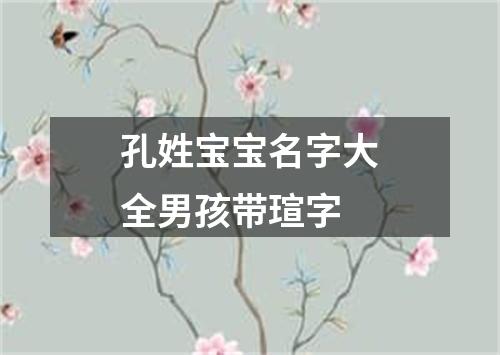 孔姓宝宝名字大全男孩带瑄字