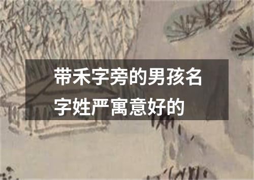 带禾字旁的男孩名字姓严寓意好的