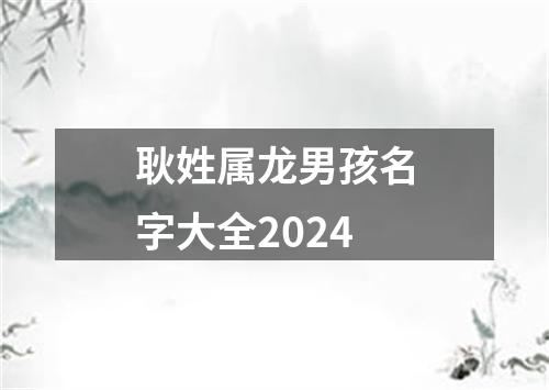 耿姓属龙男孩名字大全2024