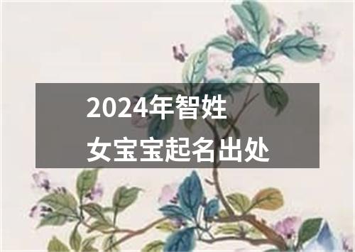 2024年智姓女宝宝起名出处