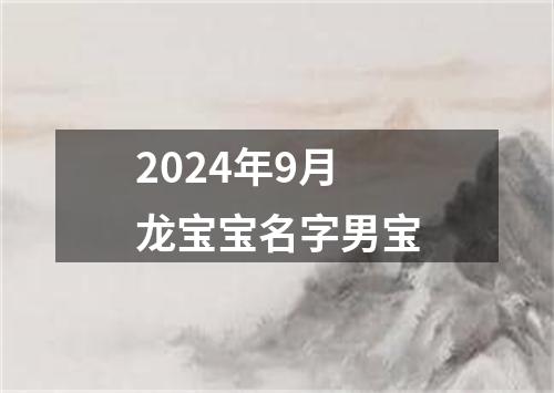 2024年9月龙宝宝名字男宝