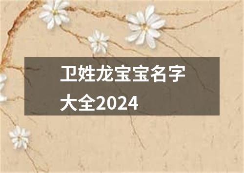 卫姓龙宝宝名字大全2024