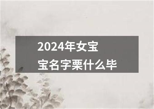 2024年女宝宝名字栗什么毕