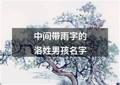 中间带雨字的洛姓男孩名字