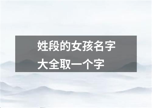 姓段的女孩名字大全取一个字