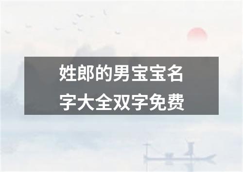 姓郎的男宝宝名字大全双字免费