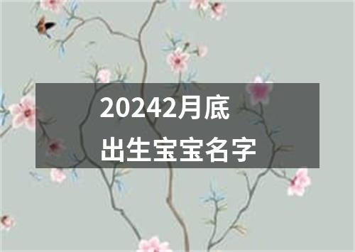 20242月底出生宝宝名字