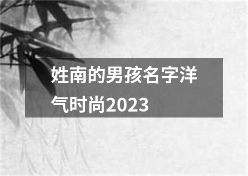 姓南的男孩名字洋气时尚2023