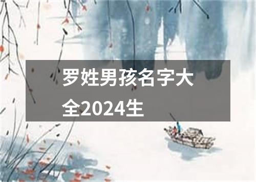 罗姓男孩名字大全2024生