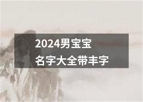 2024男宝宝名字大全带丰字