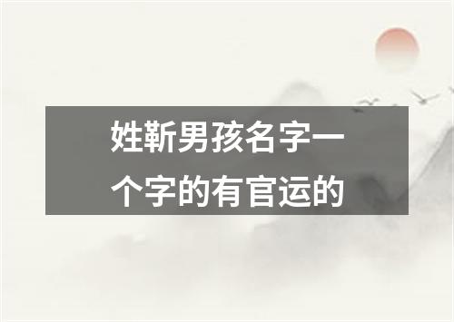 姓靳男孩名字一个字的有官运的