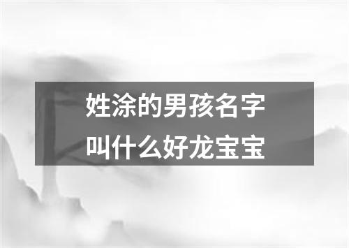 姓涂的男孩名字叫什么好龙宝宝