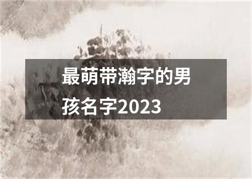 最萌带瀚字的男孩名字2023