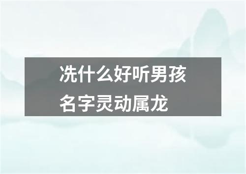 冼什么好听男孩名字灵动属龙