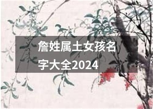 詹姓属土女孩名字大全2024