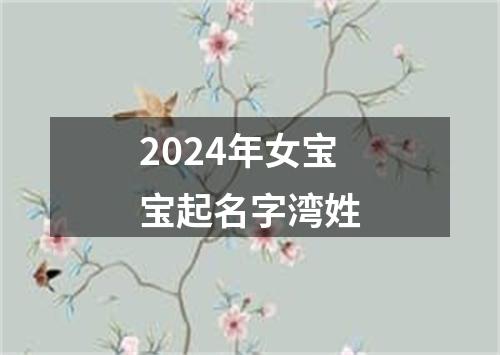 2024年女宝宝起名字湾姓