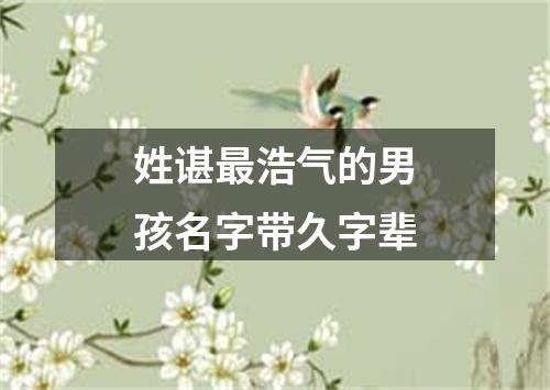 姓谌最浩气的男孩名字带久字辈