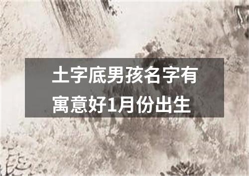 土字底男孩名字有寓意好1月份出生