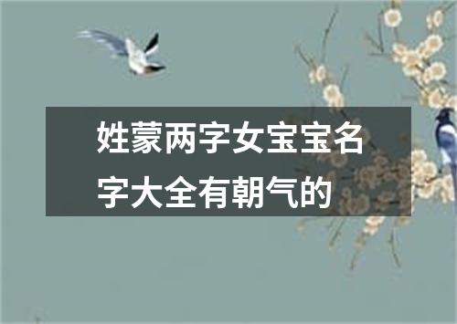 姓蒙两字女宝宝名字大全有朝气的