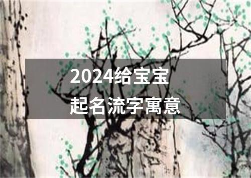 2024给宝宝起名流字寓意