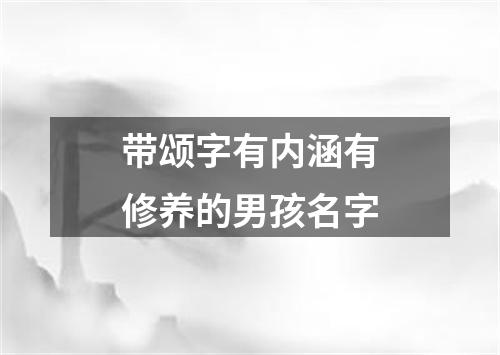 带颂字有内涵有修养的男孩名字