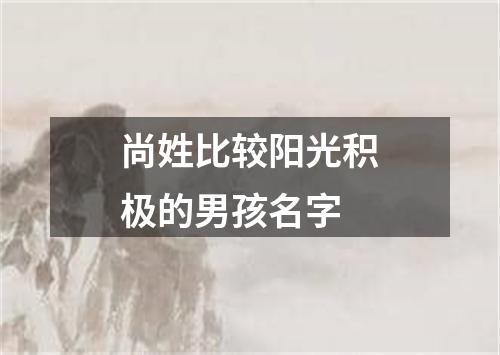 尚姓比较阳光积极的男孩名字