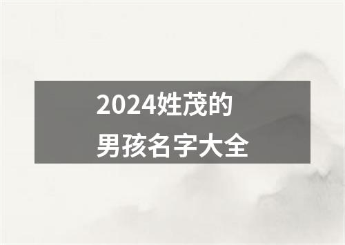 2024姓茂的男孩名字大全