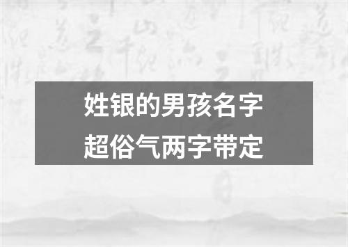 姓银的男孩名字超俗气两字带定