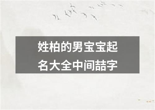 姓柏的男宝宝起名大全中间喆字