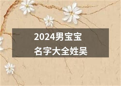 2024男宝宝名字大全姓吴