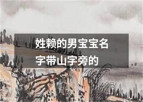 姓赖的男宝宝名字带山字旁的