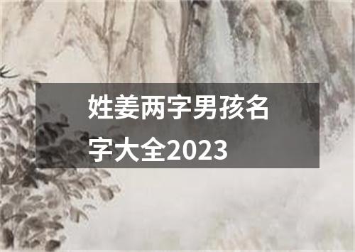 姓姜两字男孩名字大全2023