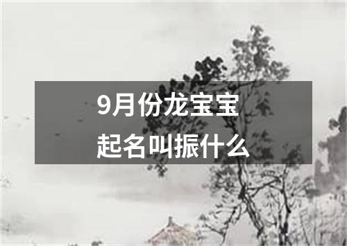 9月份龙宝宝起名叫振什么