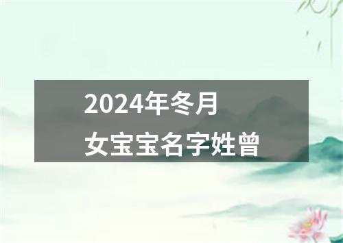 2024年冬月女宝宝名字姓曾