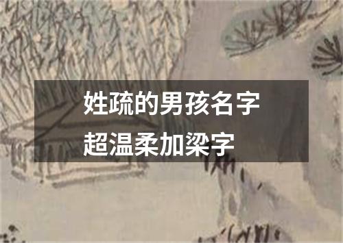 姓疏的男孩名字超温柔加梁字