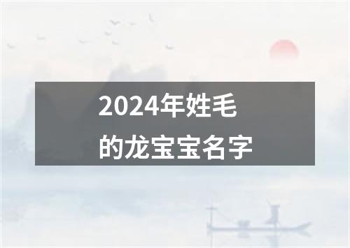 2024年姓毛的龙宝宝名字