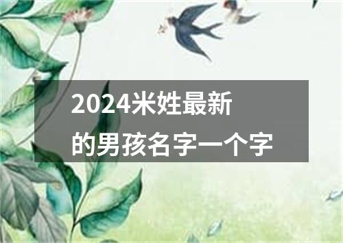 2024米姓最新的男孩名字一个字