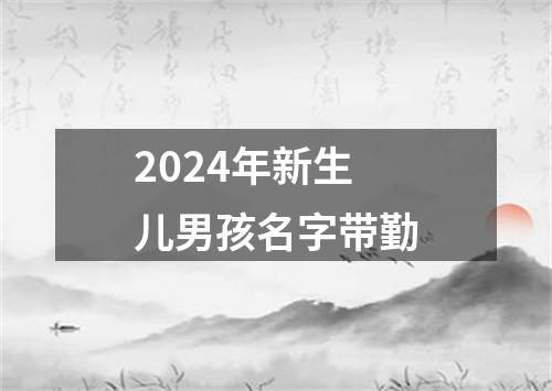 2024年新生儿男孩名字带勤