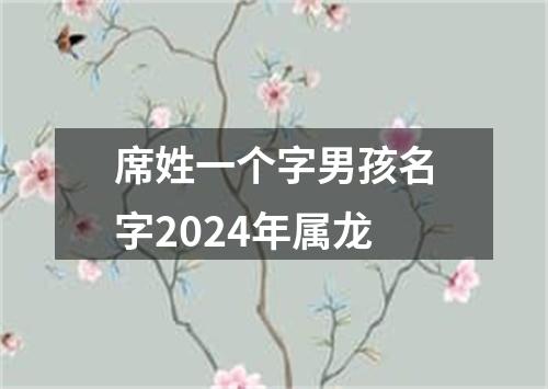 席姓一个字男孩名字2024年属龙