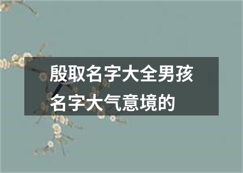 殷取名字大全男孩名字大气意境的