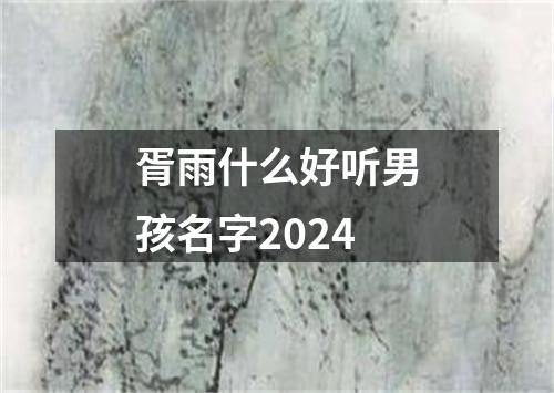 胥雨什么好听男孩名字2024