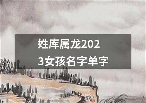 姓库属龙2023女孩名字单字