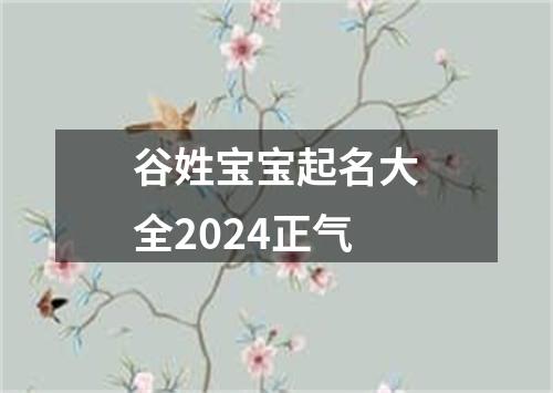 谷姓宝宝起名大全2024正气