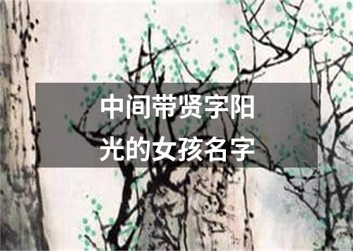 中间带贤字阳光的女孩名字