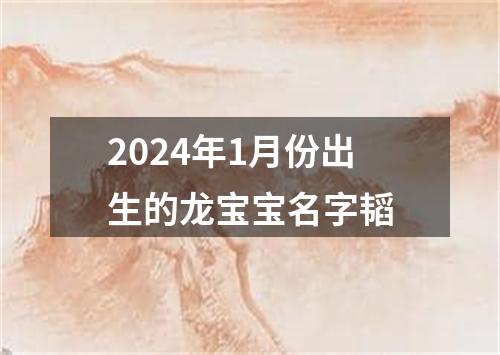 2024年1月份出生的龙宝宝名字韬