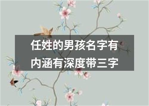 任姓的男孩名字有内涵有深度带三字