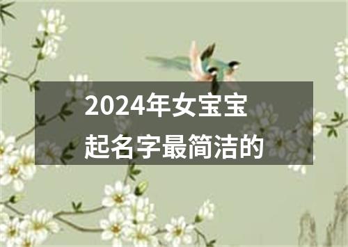 2024年女宝宝起名字最简洁的