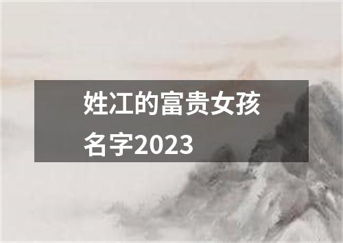 姓冮的富贵女孩名字2023